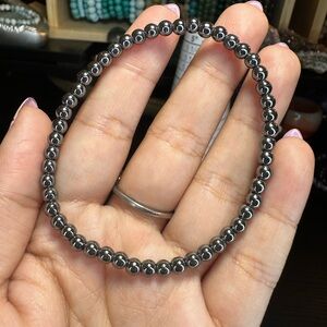 4mm hematite bracelet